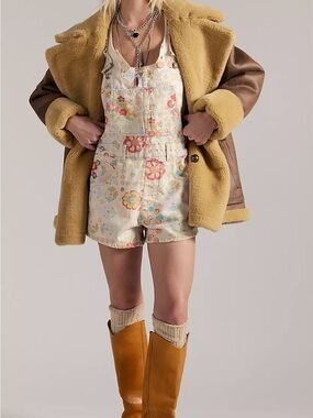 We the free ziggy printed shortalls-NWT